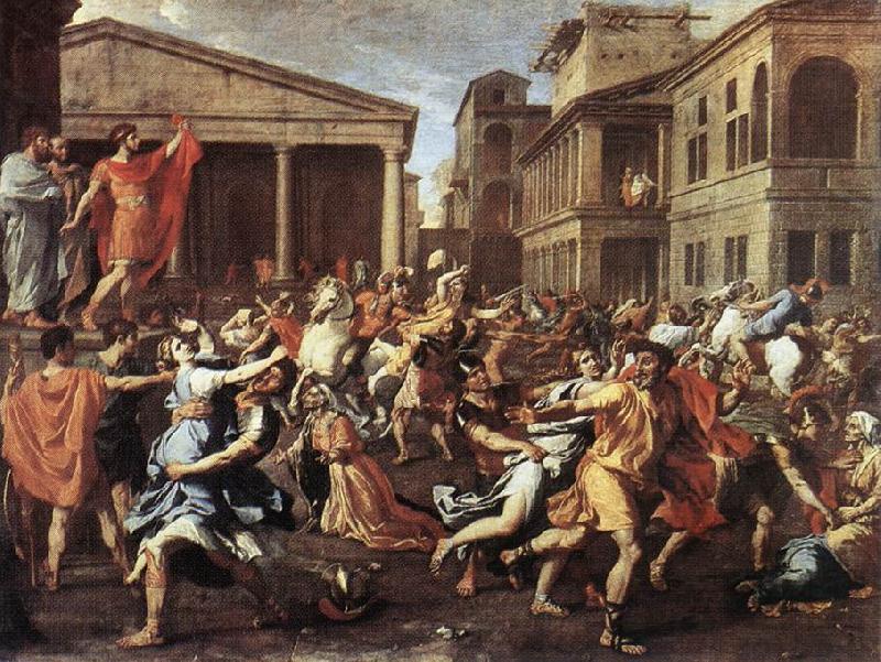 POUSSIN, Nicolas The Rape of the Sabine Women af